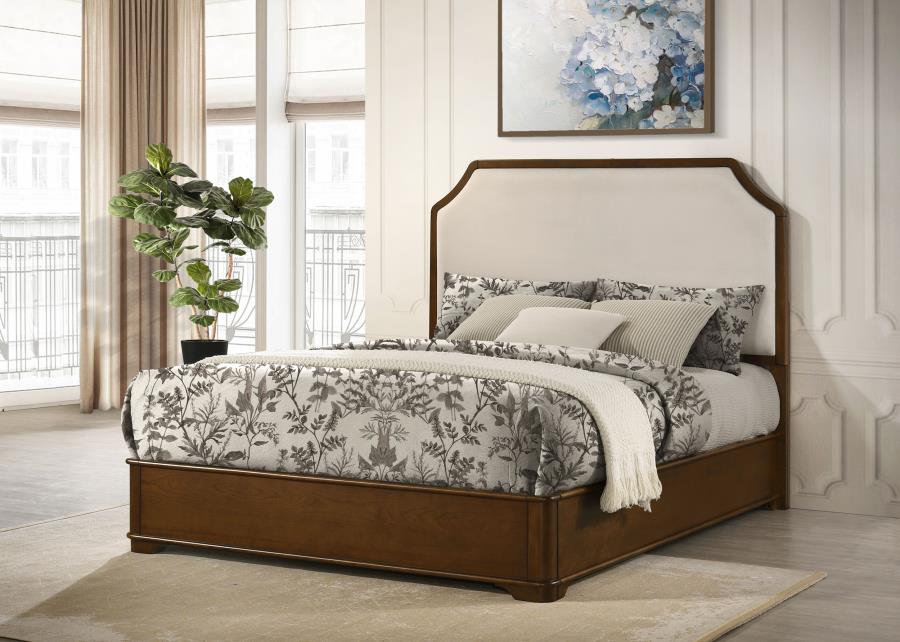 Garland 58-inch Queen Panel Bed Cream and Brown Cherry-zoom-2
