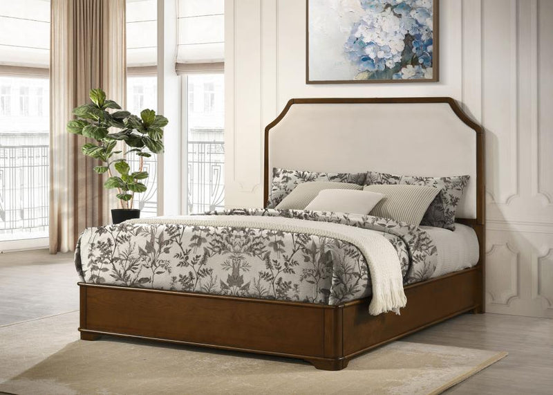 Garland 58-inch Queen Panel Bed Cream and Brown Cherry-zoom-
