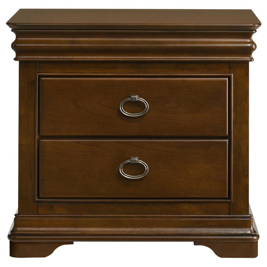Garland 3-drawer Nightstand Bedside Table Brown Cherry-zoom-3