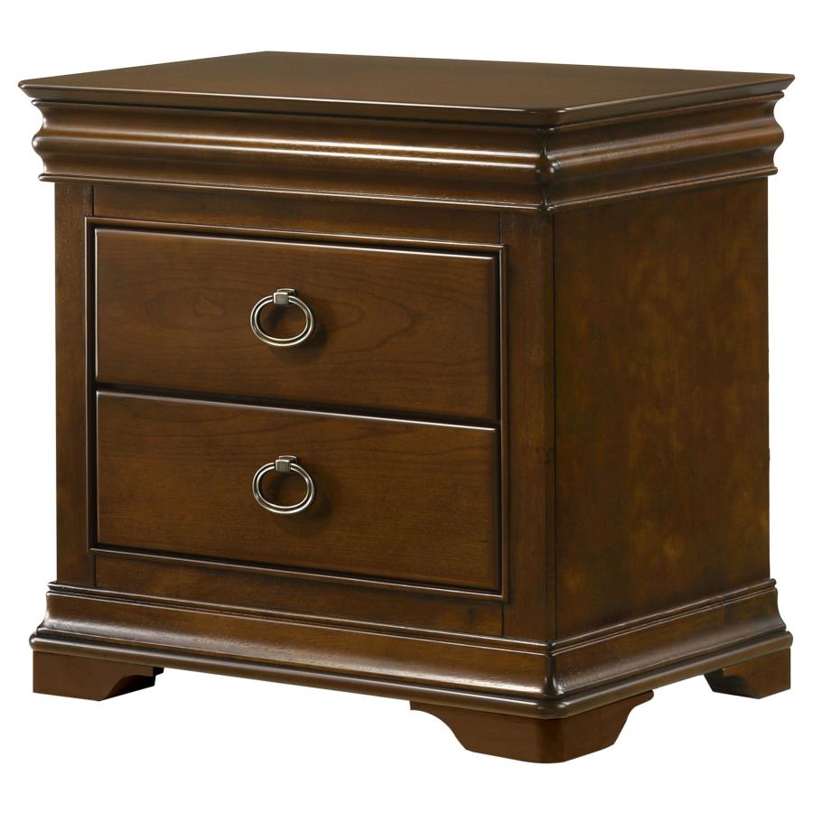 Garland 3-drawer Nightstand Bedside Table Brown Cherry-zoom-4
