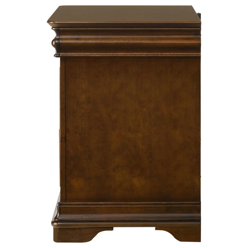 Garland 3-drawer Nightstand Bedside Table Brown Cherry-zoom-