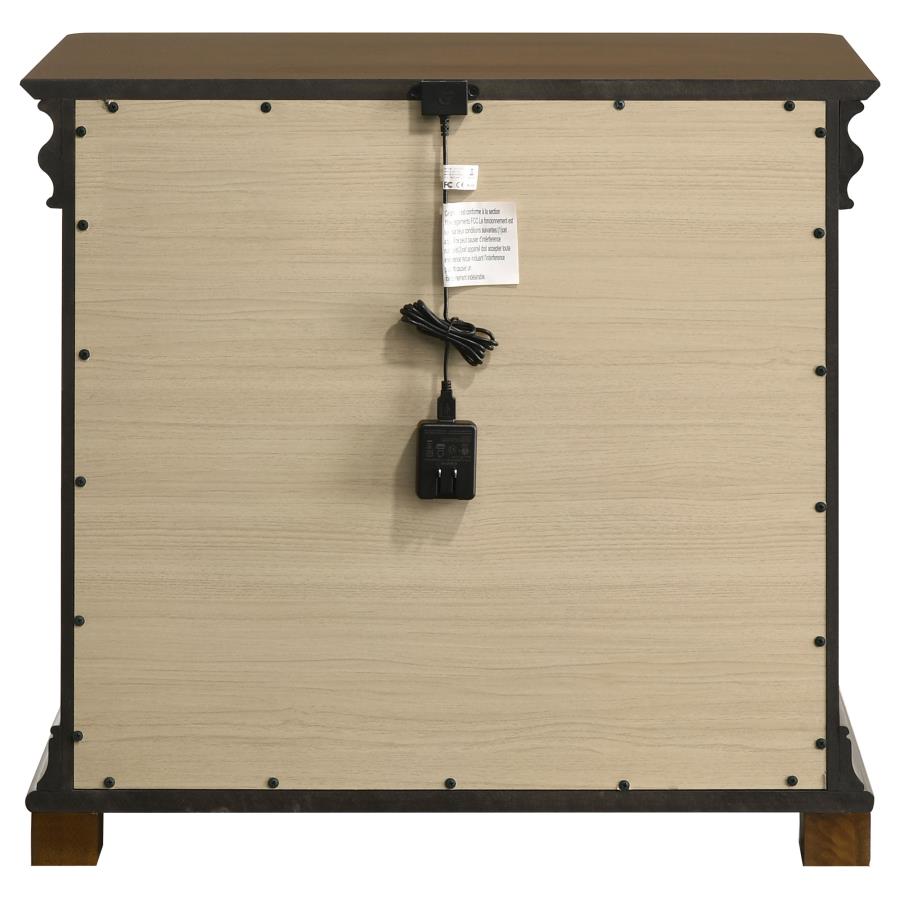 Garland 3-drawer Nightstand Bedside Table Brown Cherry-7