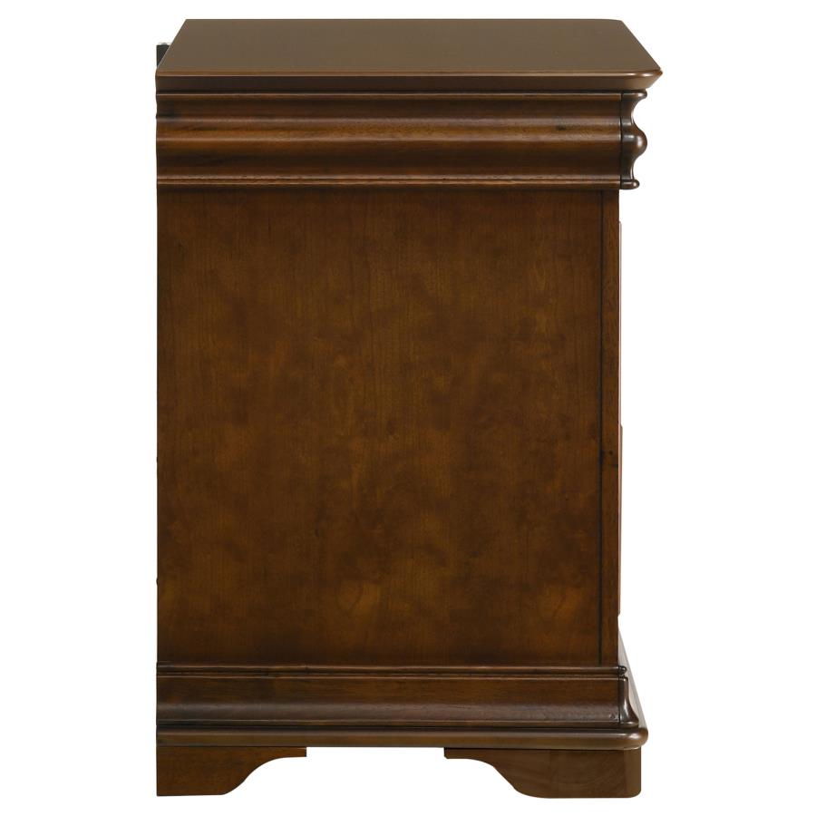 Garland 3-drawer Nightstand Bedside Table Brown Cherry-9