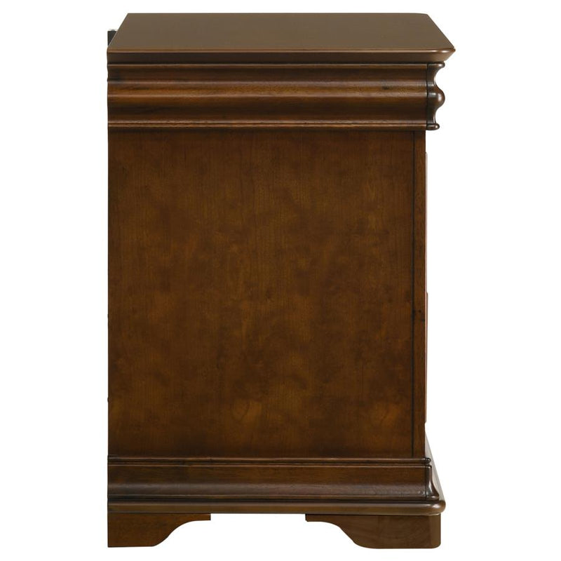 Garland 3-drawer Nightstand Bedside Table Brown Cherry-zoom-