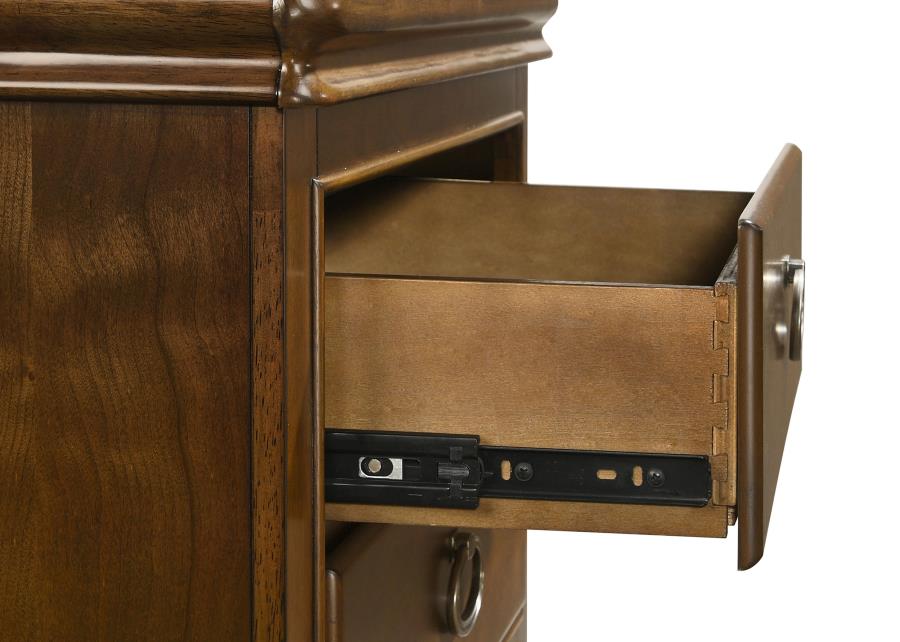 Garland 3-drawer Nightstand Bedside Table Brown Cherry-13