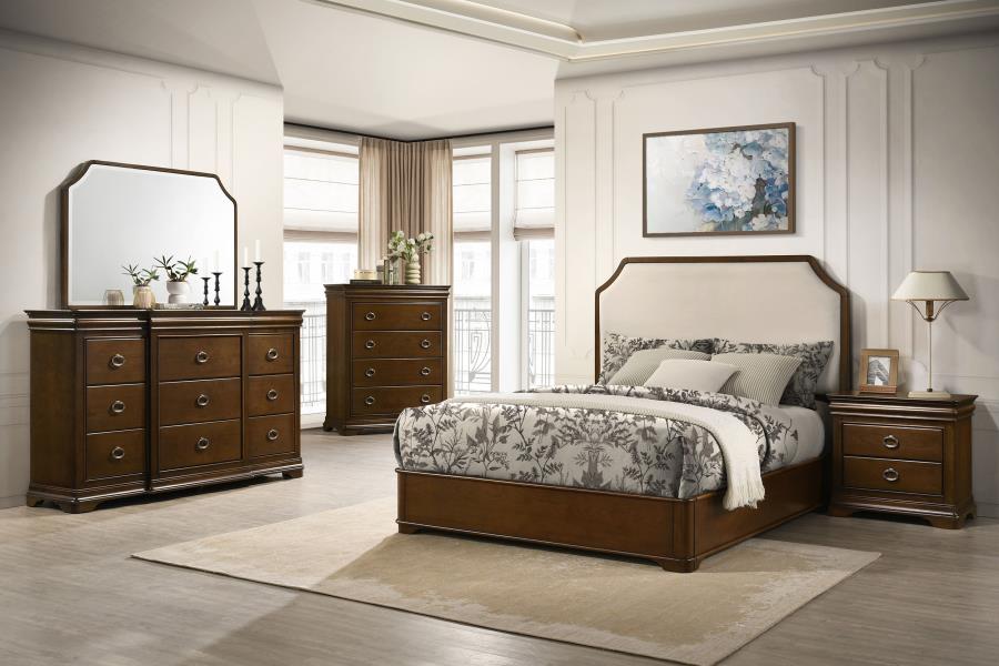 Garland 3-drawer Nightstand Bedside Table Brown Cherry-zoom-17