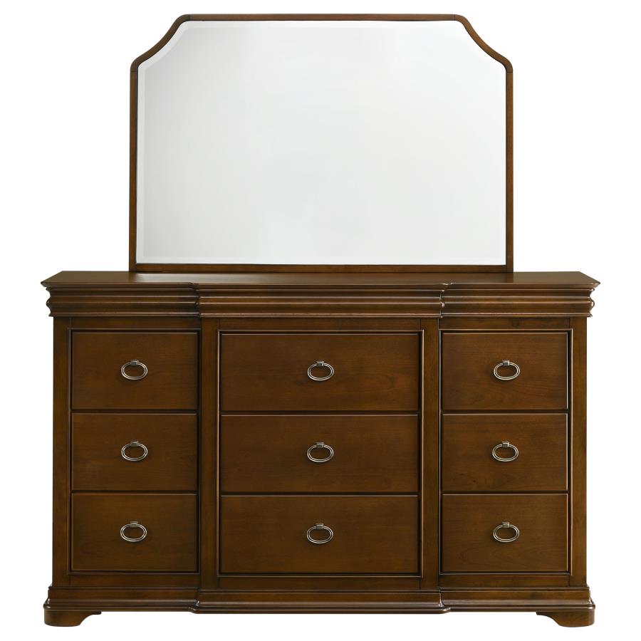 Garland 11-drawer Bedroom Dresser with Mirror Brown Cherry-3