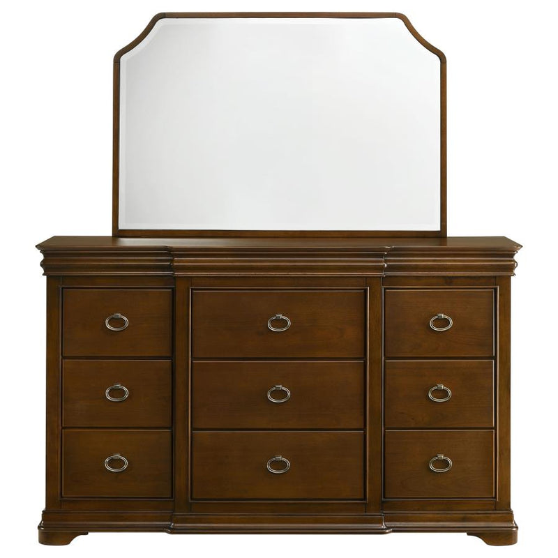 Garland 11-drawer Bedroom Dresser with Mirror Brown Cherry-zoom-