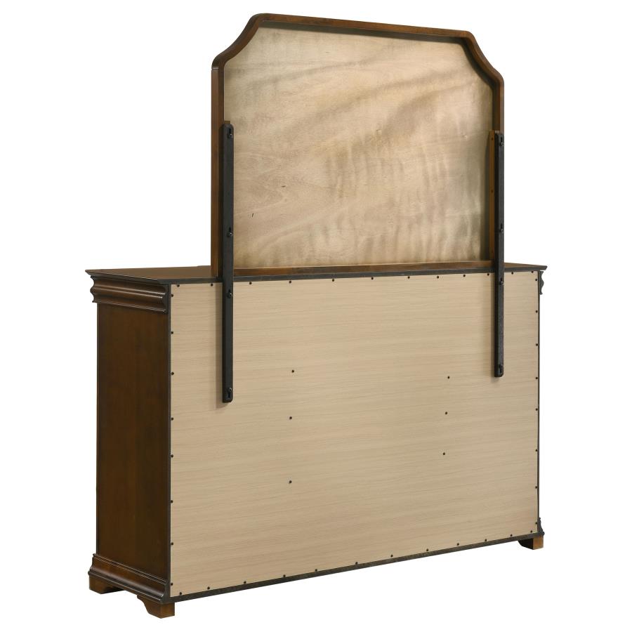Garland 11-drawer Bedroom Dresser with Mirror Brown Cherry-zoom-6