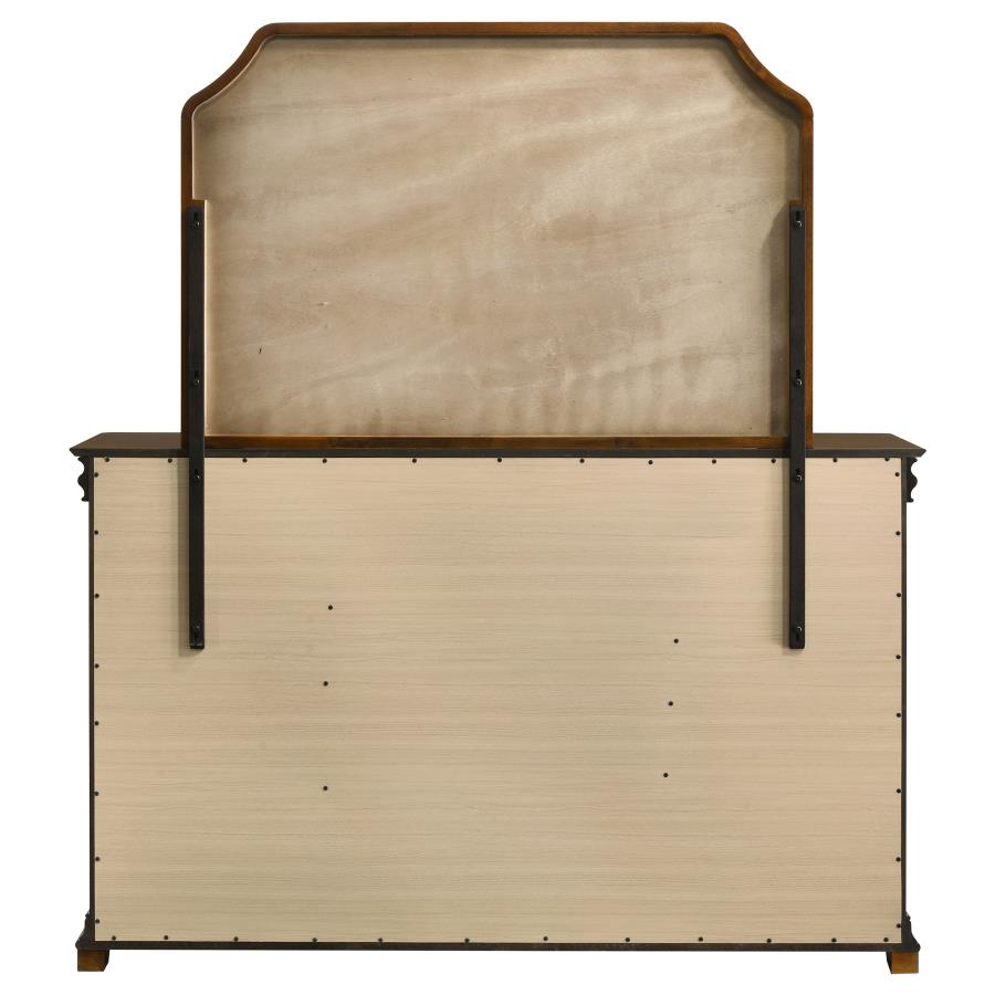 Garland 11-drawer Bedroom Dresser with Mirror Brown Cherry-zoom-7