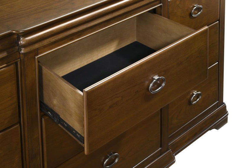 Garland 11-drawer Bedroom Dresser with Mirror Brown Cherry-zoom-
