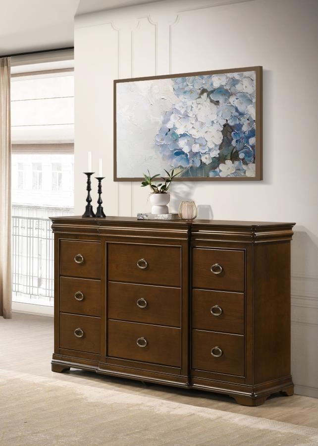 Garland 11-drawer Bedroom Dresser Cabinet Brown Cherry-zoom-