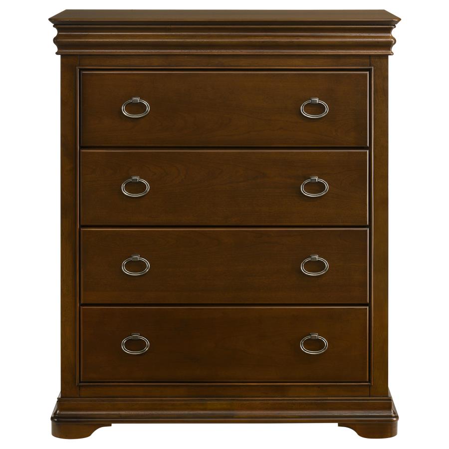 Garland 4-drawer Bedroom Chest of Drawers Brown Cherry-3