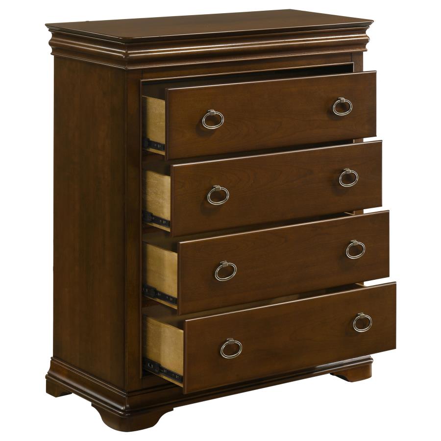 Garland 4-drawer Bedroom Chest of Drawers Brown Cherry-zoom-10