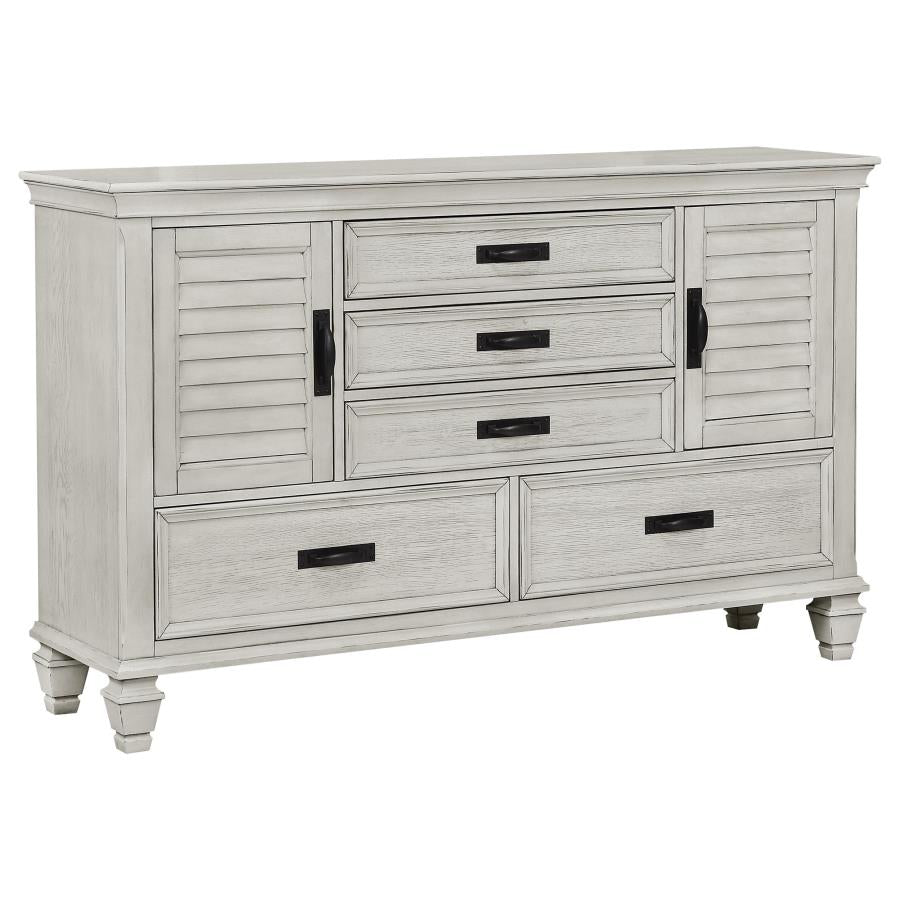 Franco 4-piece Eastern King Bedroom Set Distressed White-6