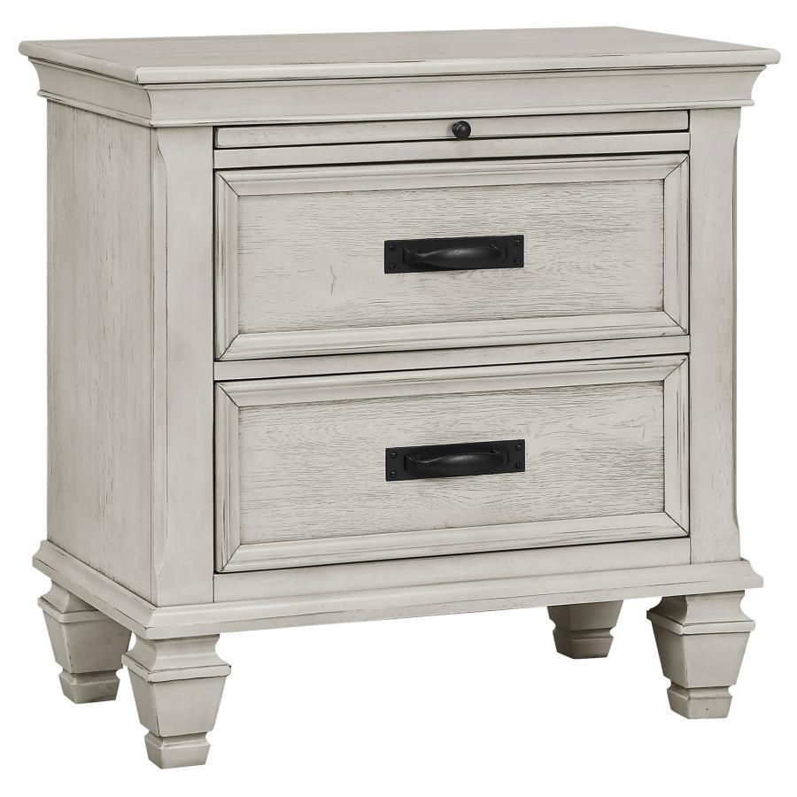 Franco 5-piece Queen Bedroom Set Distressed White-5