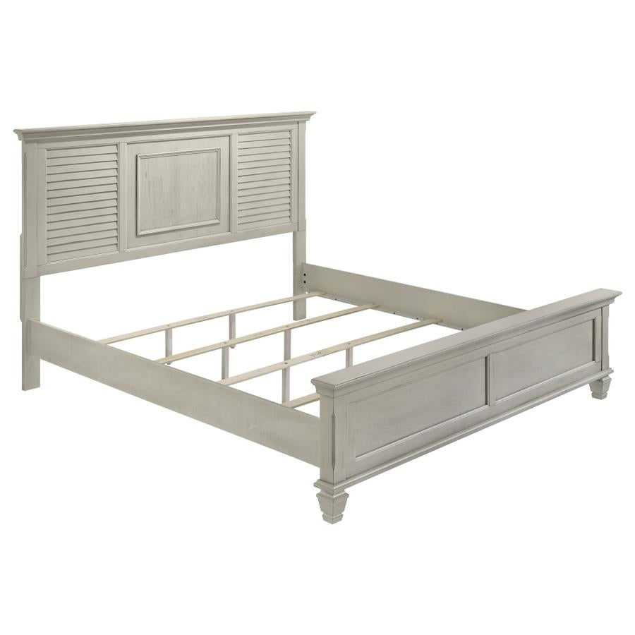 Franco 4-piece Eastern King Bedroom Set Distressed White-zoom-3