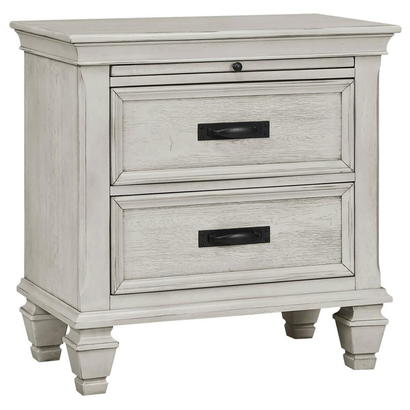 Franco 4-piece Queen Bedroom Set Distressed White-zoom-