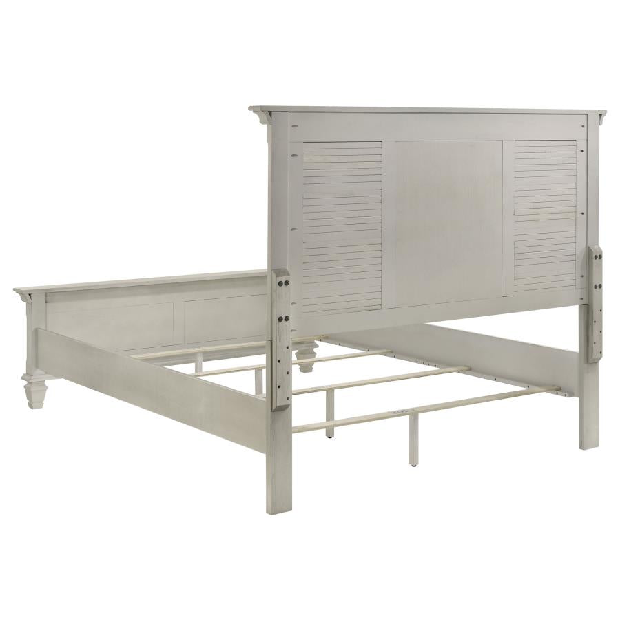 Franco Wood Queen Panel Bed Distressed White-zoom-5