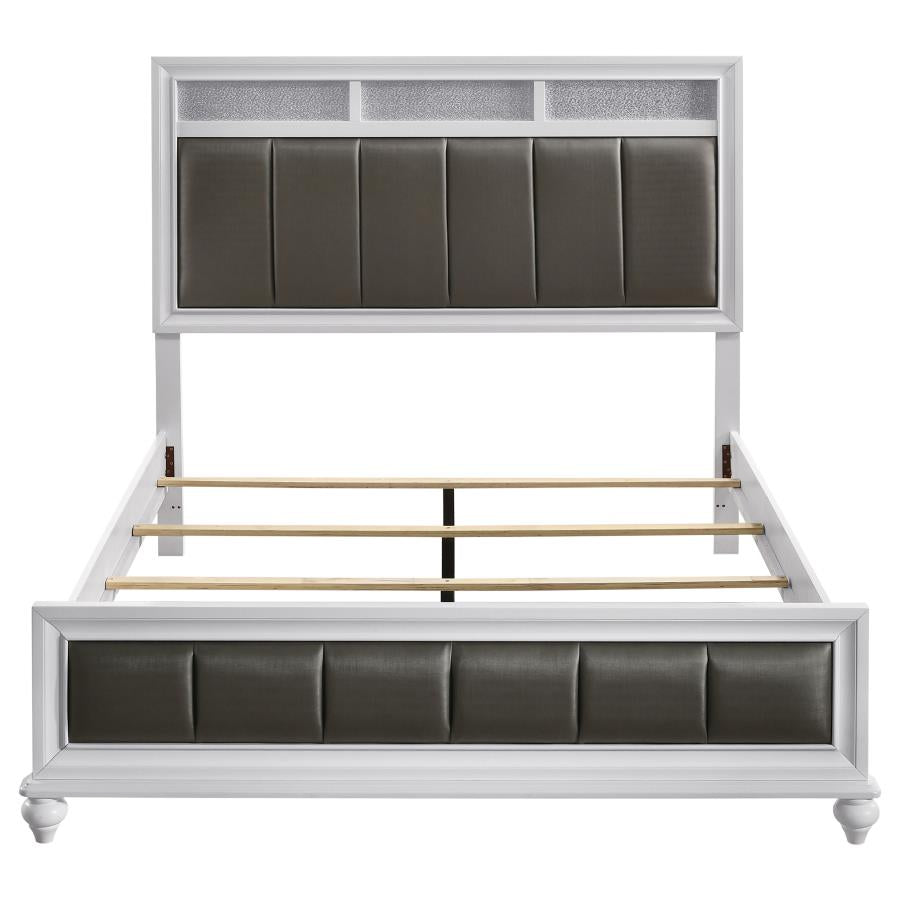 Barzini 4-piece Eastern King Bedroom Set White-4