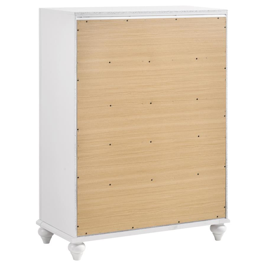 Barzini 5-piece Eastern King Bedroom Set White-zoom-12
