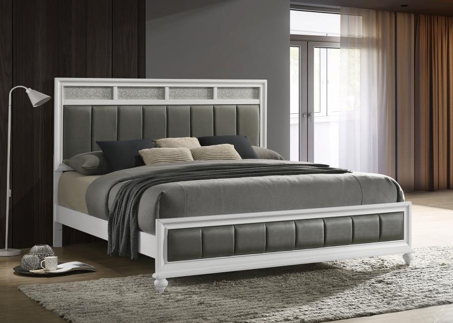 Barzini Wood Eastern King Panel Bed White-zoom-2