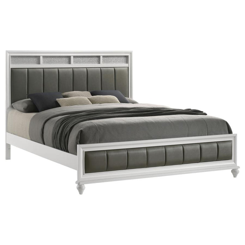 Barzini Wood Eastern King Panel Bed White-zoom-