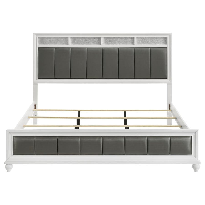 Barzini Wood Eastern King Panel Bed White-zoom-