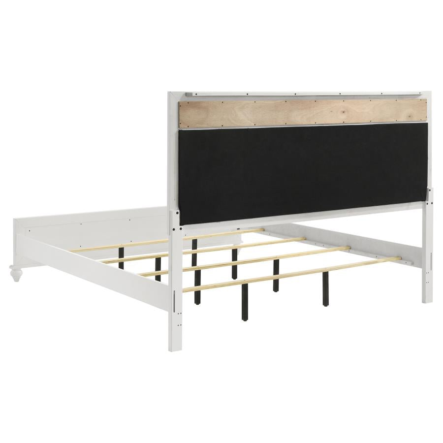 Barzini Wood Eastern King Panel Bed White-5
