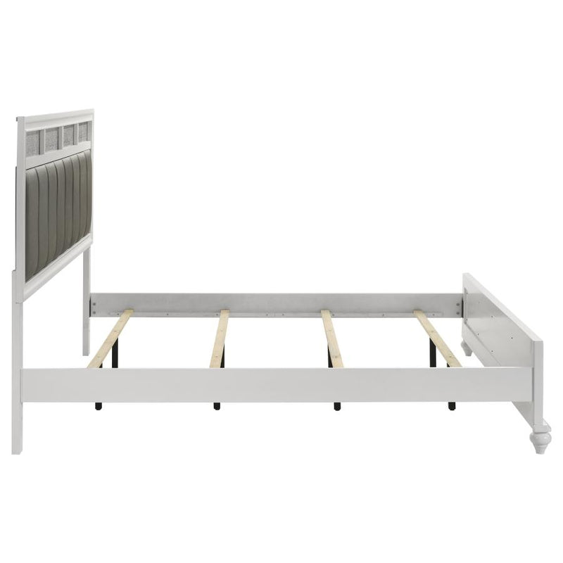 Barzini Wood Eastern King Panel Bed White-zoom-