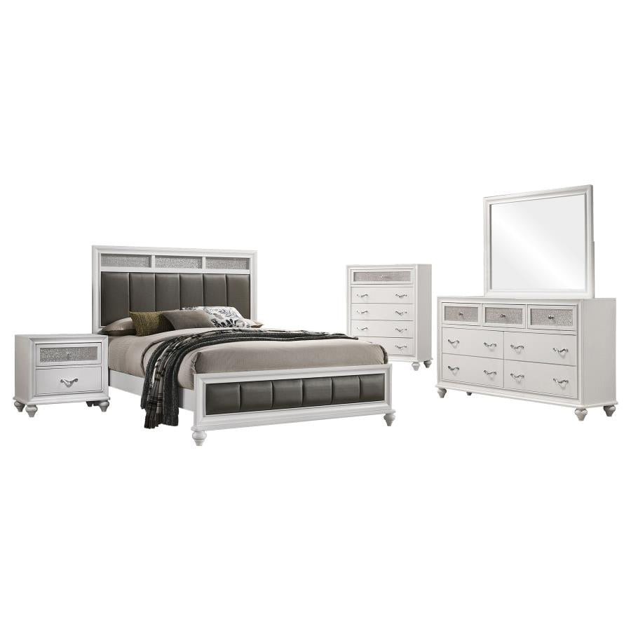 Barzini 5-piece California King Bedroom Set White-2