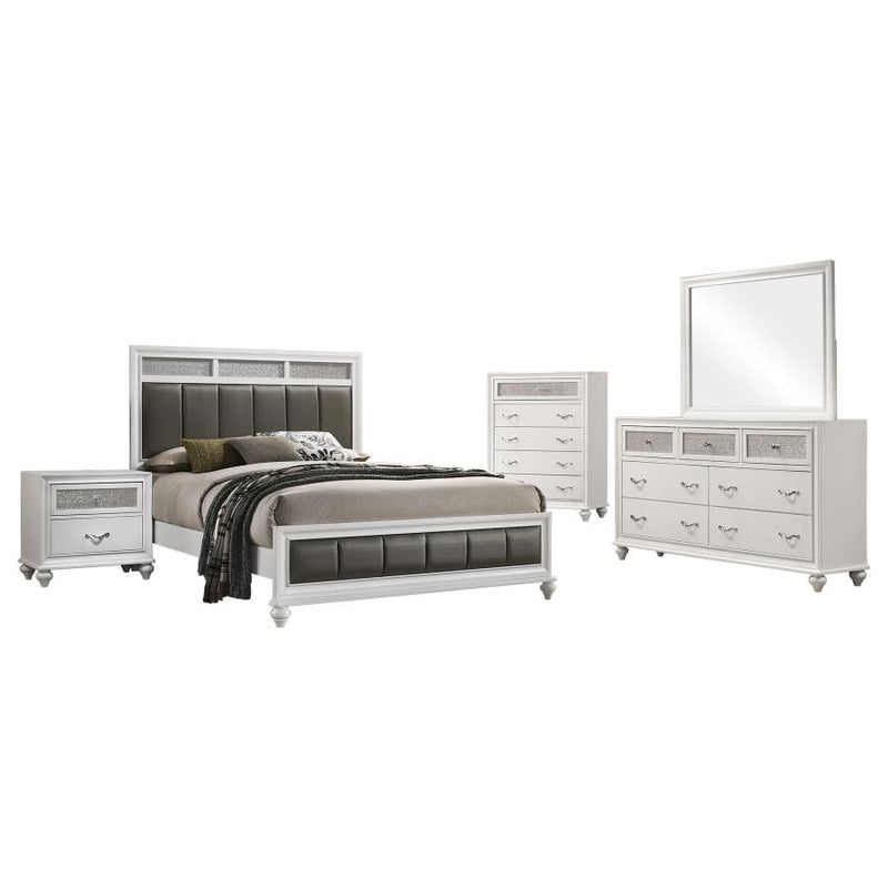 Barzini 5-piece California King Bedroom Set White-zoom-
