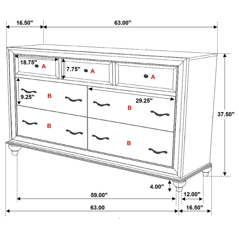 Barzini 5-piece California King Bedroom Set White-zoom-