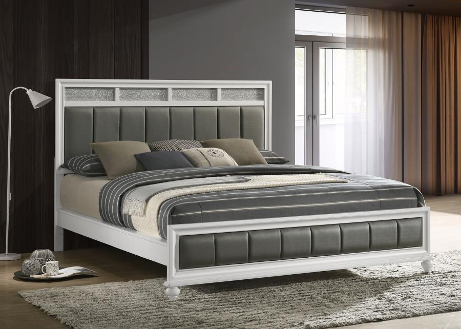Barzini Wood California King Panel Bed White-zoom-2