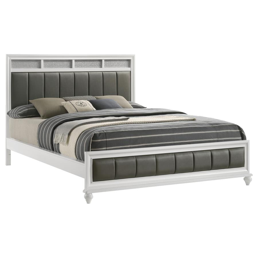 Barzini Wood California King Panel Bed White-zoom-3