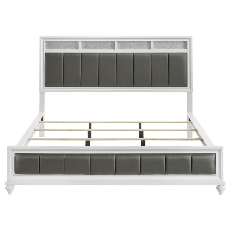 Barzini Wood California King Panel Bed White-zoom-