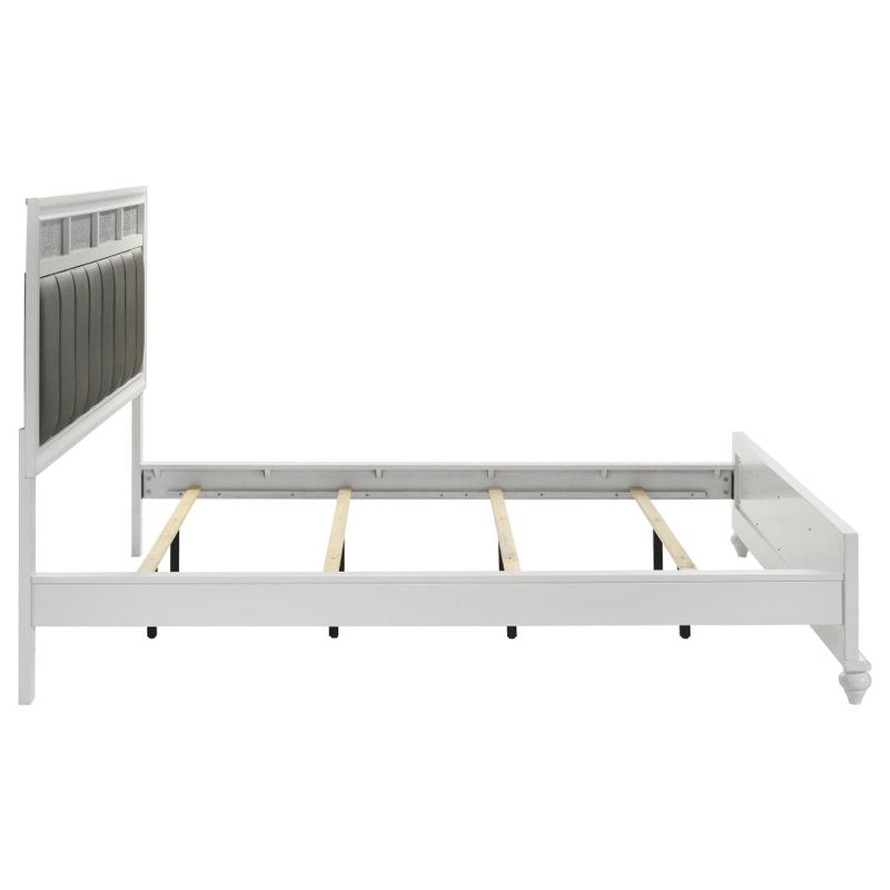 Barzini Wood California King Panel Bed White-zoom-