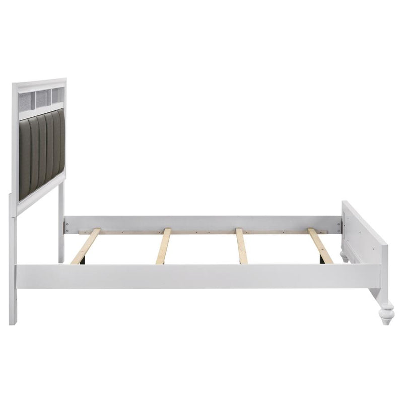 Barzini Wood Queen Panel Bed White-zoom-