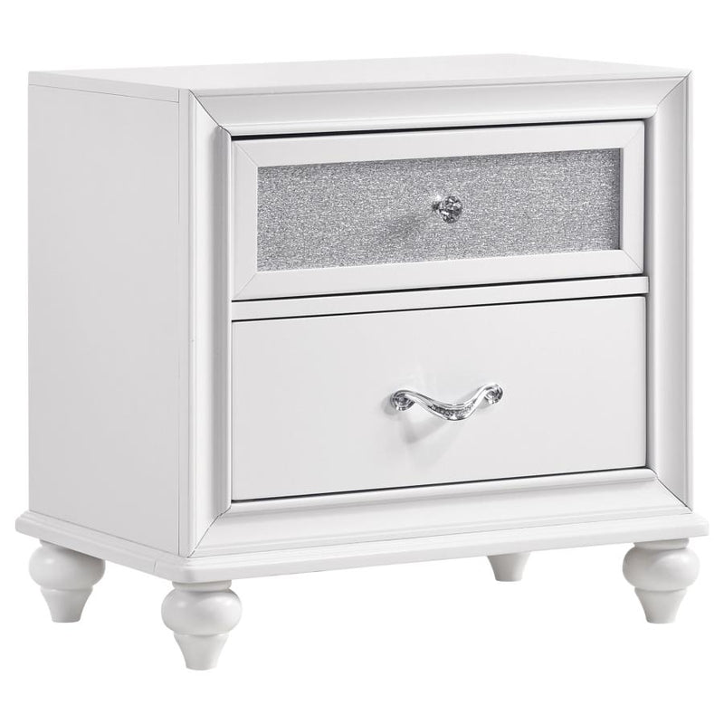 Barzini 2-drawer Nightstand White-zoom-