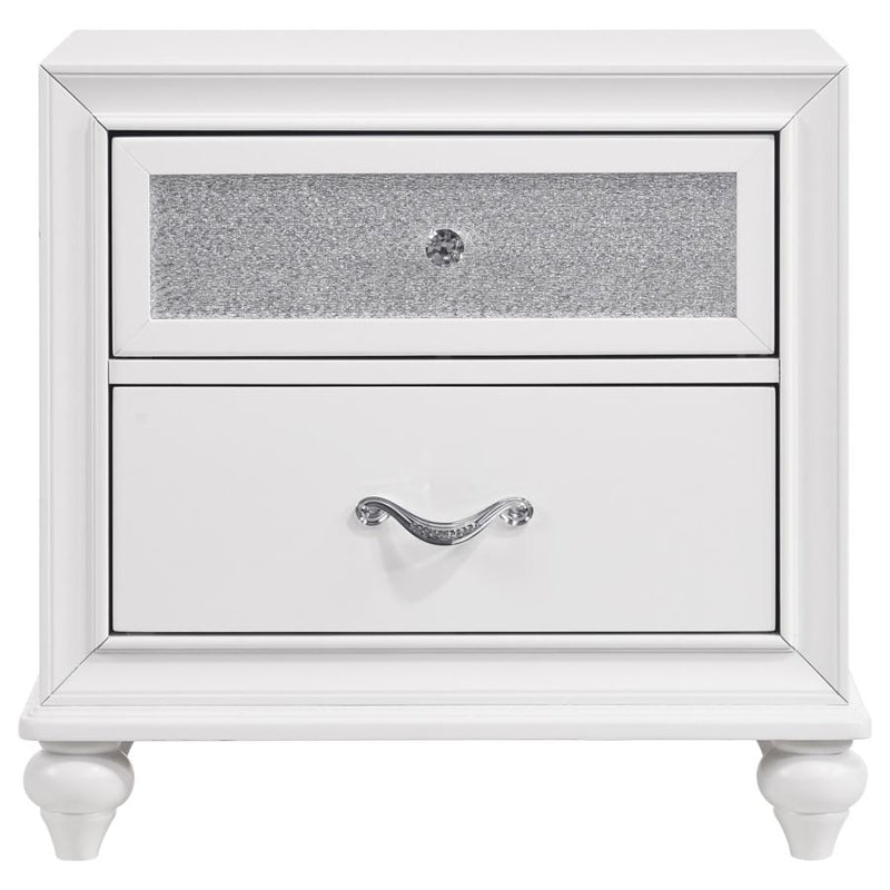 Barzini 2-drawer Nightstand White-zoom-