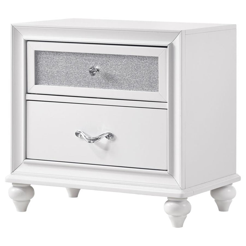 Barzini 2-drawer Nightstand White-zoom-