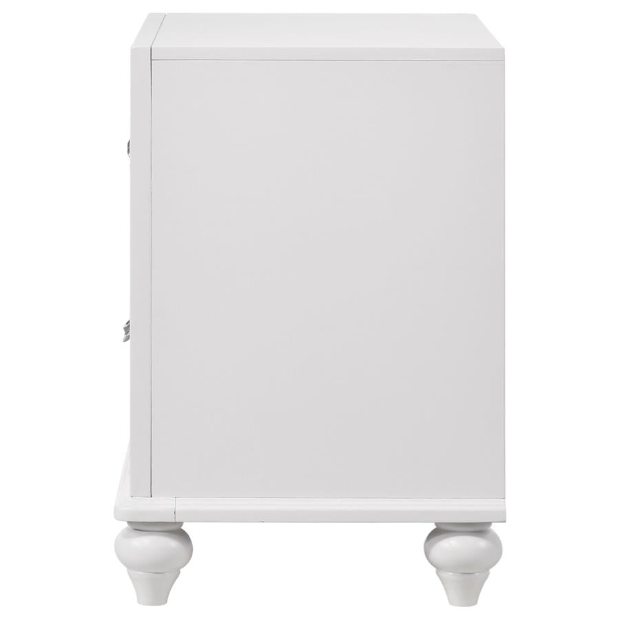 Barzini 2-drawer Nightstand White-5