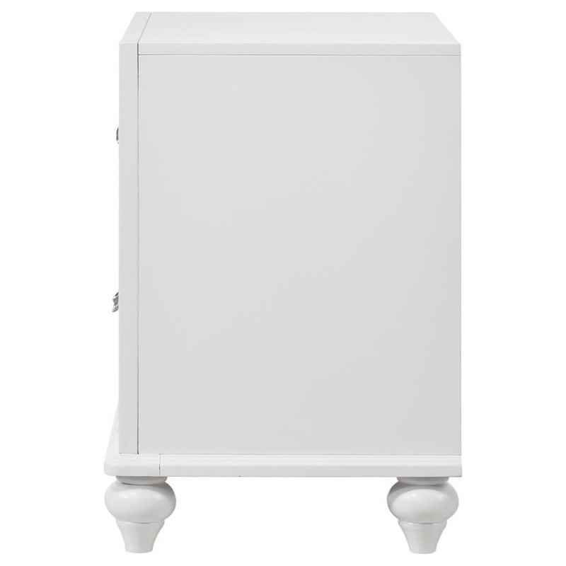 Barzini 2-drawer Nightstand White-zoom-