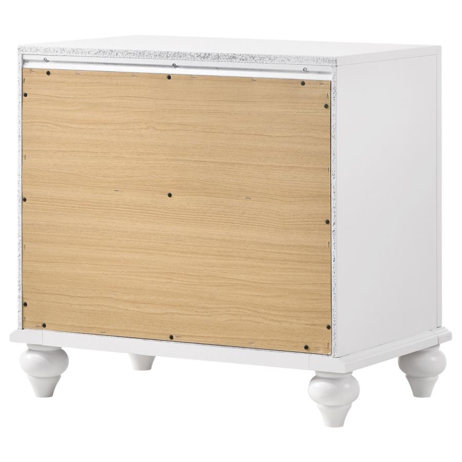 Barzini 2-drawer Nightstand White-zoom-8
