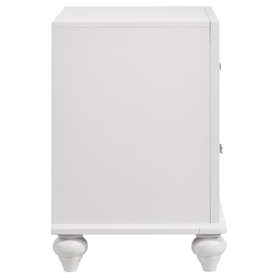 Barzini 2-drawer Nightstand White-zoom-9