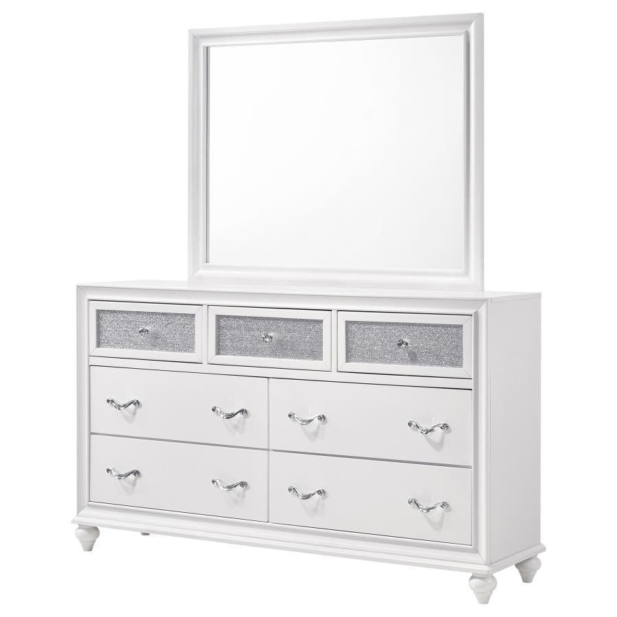 Barzini 7-drawer Dresser with Mirror White-zoom-4