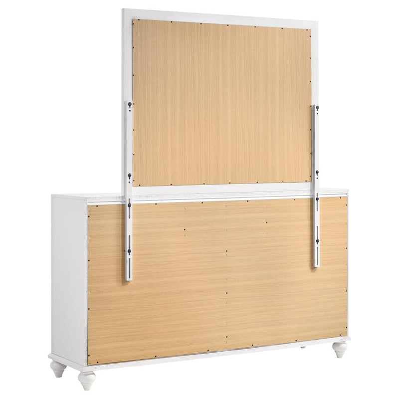 Barzini 7-drawer Dresser with Mirror White-zoom-