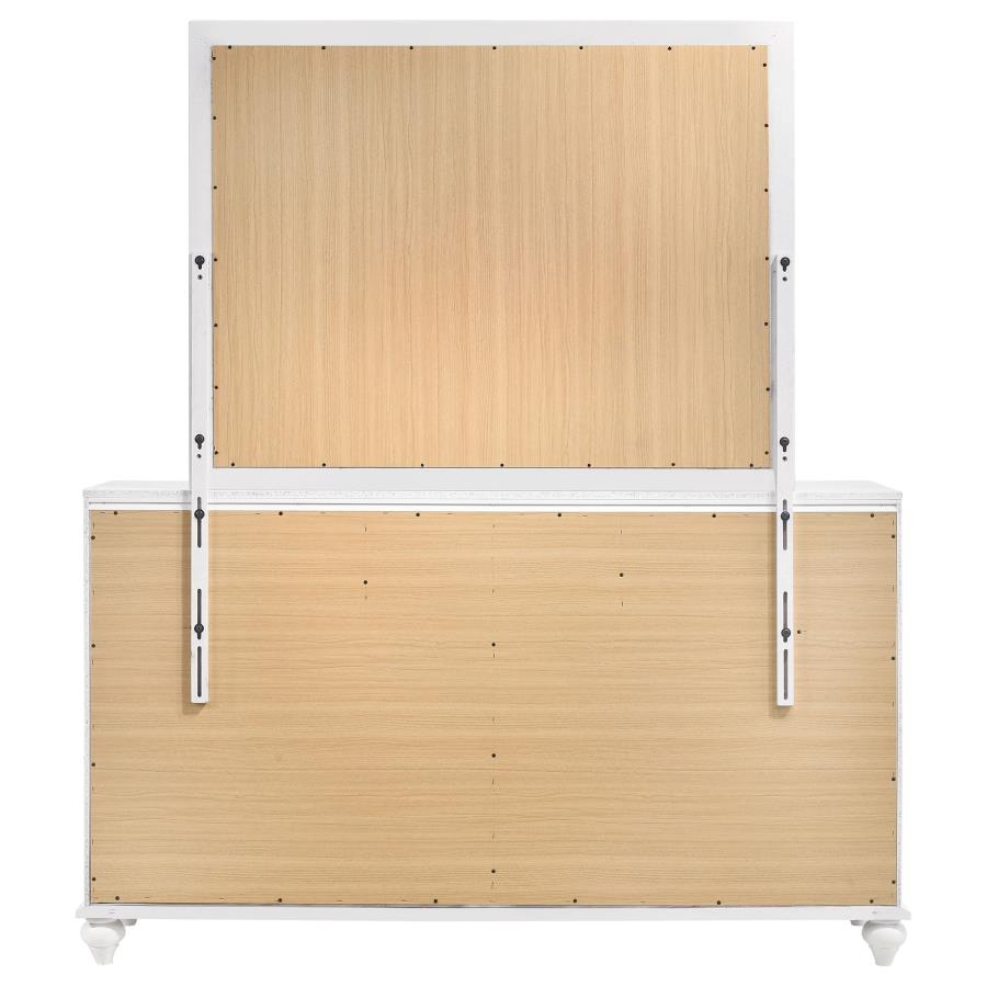 Barzini 7-drawer Dresser with Mirror White-7