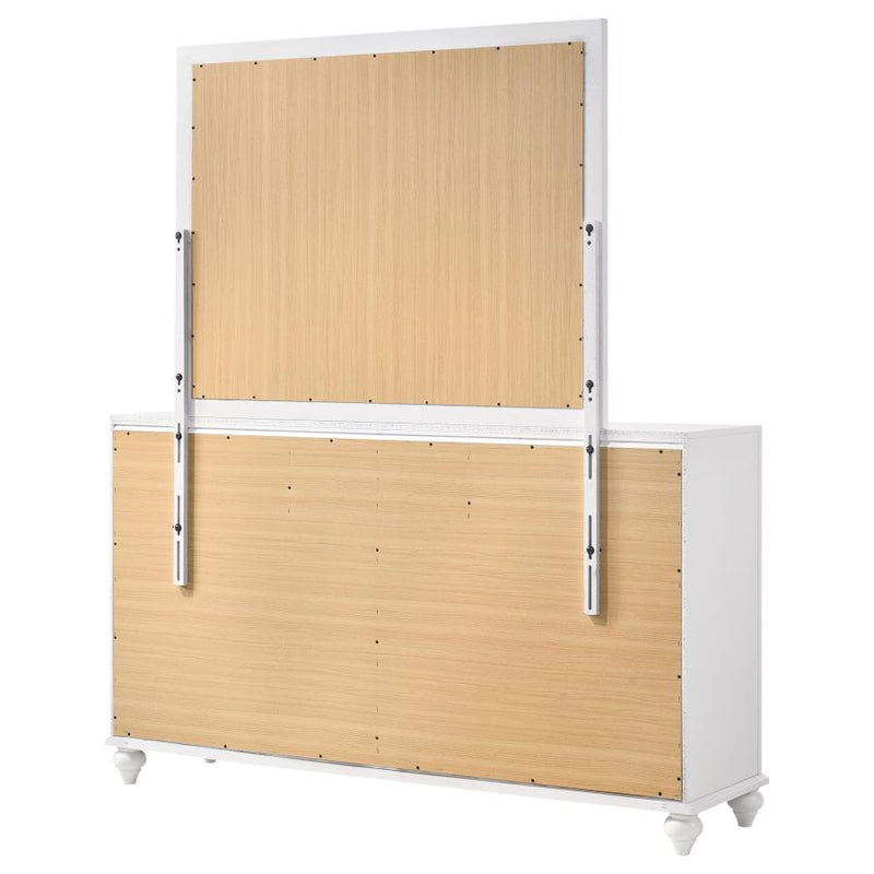 Barzini 7-drawer Dresser with Mirror White-zoom-