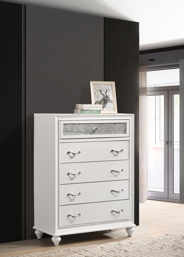 Barzini 5-drawer Bedroom Chest White-zoom-